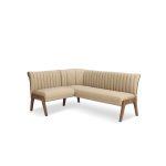 صوفا حرف L مصنوعة من الخشب الصلب الطبيعي مع تنجيد فاخر