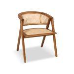 كرسي خشب التيك والرتان الطبيعي يتميز بقوته الفائقة ومتانته العالية، مثالي للمطاعم والكافيهات التي تبحث عن جودة تدوم طويلاً.