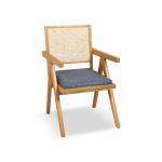 كرسي داخلي زان وراتان أنيق وعملي