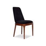 كرسي أسود أنيق من خشب الزان الطبيعي