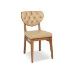 كرسي بدون أذرع مصنوع من خشب الزان الطبيعي