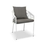 كرسي خارجي ستيل مع مقعدة وظهر بقماش خارجي - متانة، راحة، وجاذبية أكثر جاذبية لزوارك